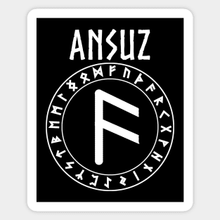 Ansuz Norse Rune of the Gods Sticker